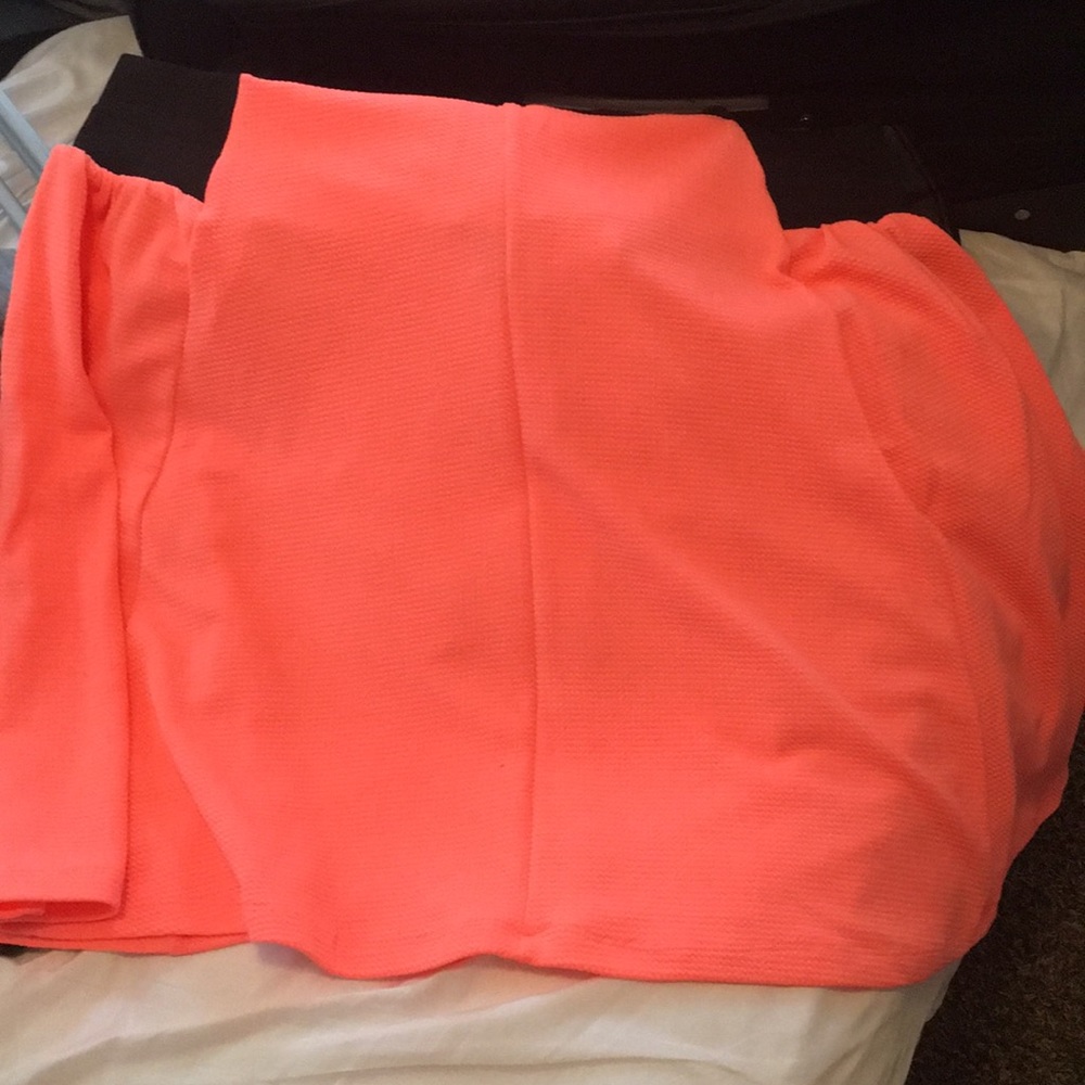 Neon pink skater skirt